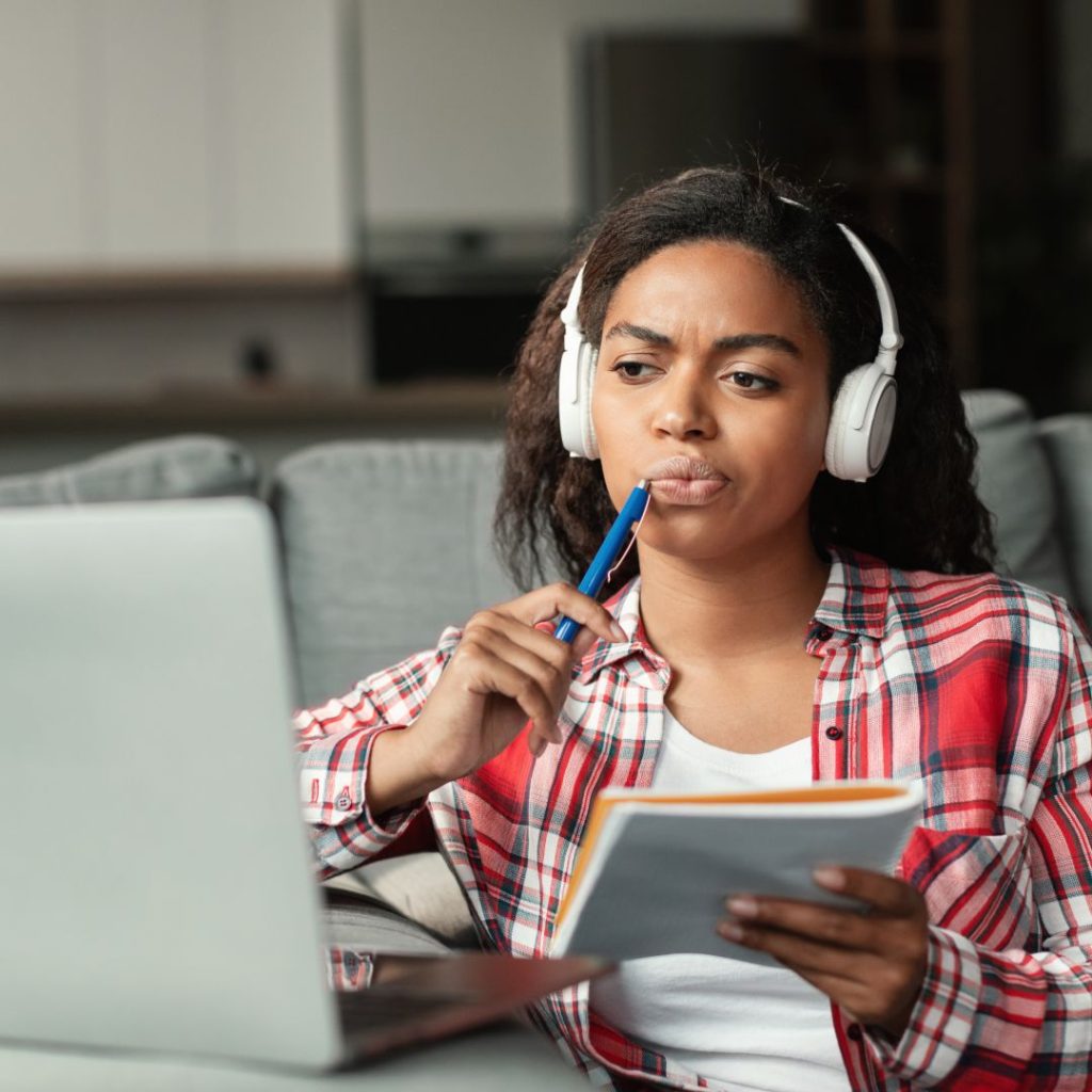 Student studying